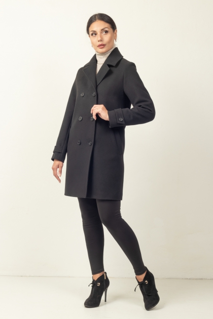 Пальто пиджак - Арт: 351 чёрный - Размеры: 38, 40-42, 44-46, 48-50, 52-54