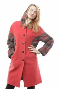 Женское пальто - Арт: 236 red - Размеры:  56 