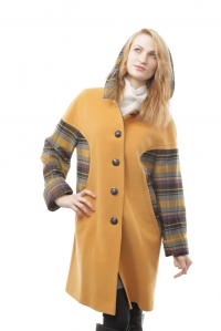 Женское пальто - Арт: 236 yellow - Размеры: 56 58