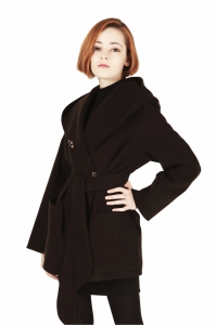 Женское пальто - Арт: 248 chocol - Размеры: 42-44 46-48 50-52 54-56