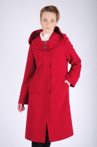 Женское пальто - Арт: 258 бордо - Размеры: 50 52 54 56 58 60