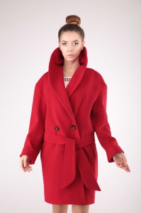 Женское пальто - Арт: 268 красный - Размеры: 50-52