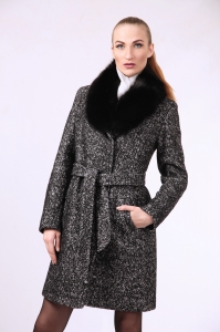 Женское пальто - Арт: 279 чёрно-белый - Размеры: 40 42 44 46 48 50 52 54