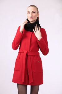 Женское пальто - Арт: 271 красный - Размеры: 40 42 44 46 48 50 52 54