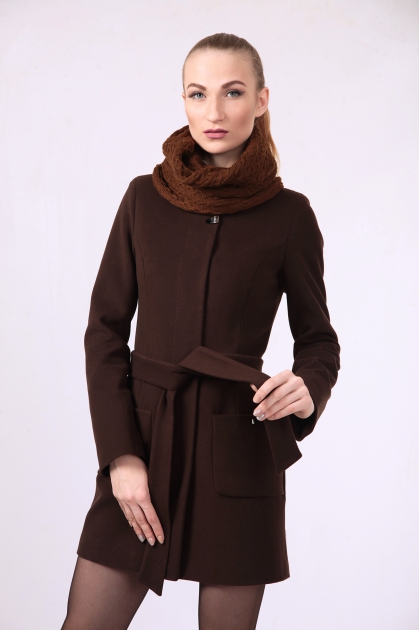Женское пальто - Арт: 271 шоколад - Размеры: 54