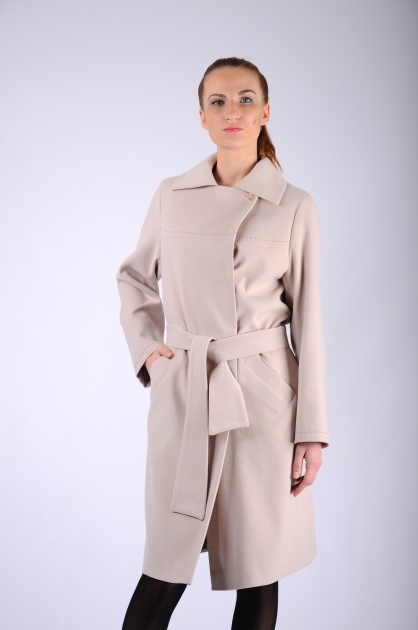 Женское пальто - Арт: 255 бежевый - Размеры: 42-44 46-48 50-52 54-56