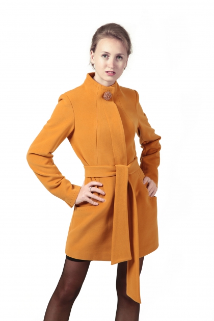 Женское пальто - Арт: 242 yellow - Размеры: 50 52 54