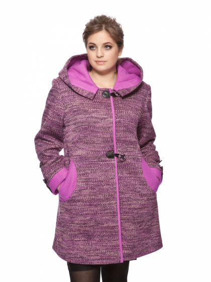 Женское пальто - Арт: 226 pink - Размеры: 48 50 52 54 56 58