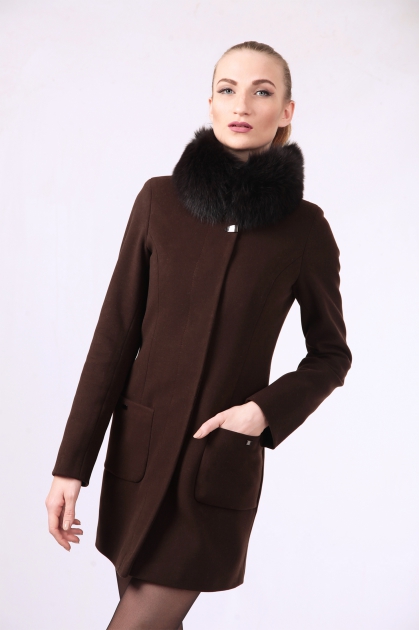 Женское пальто - Арт: 271 шоколад - Размеры: 40  48 50 52 54