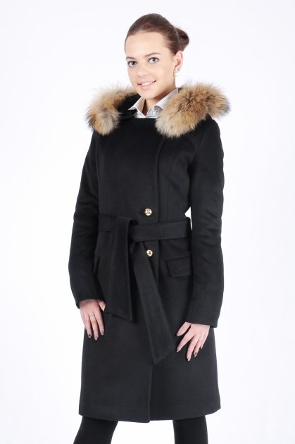Женское пальто - Арт: 263 у чёрный - Размеры: 50 52 54