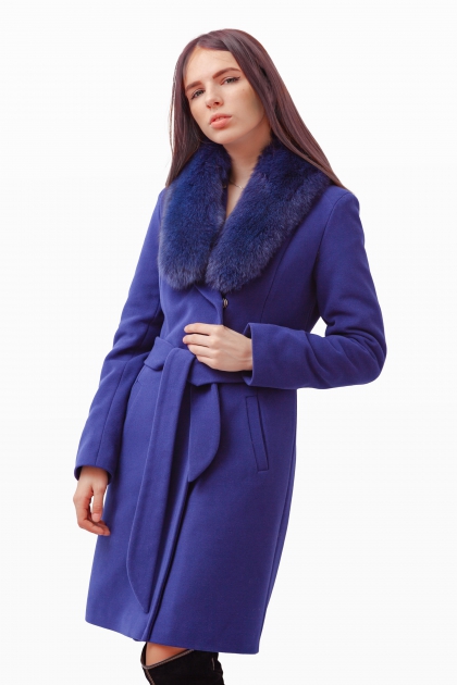 Женское пальто - Арт: 279 ут сапфир - Размеры: 42 48 50 52